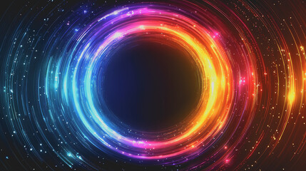 Obraz premium Vibrant Abstract Background Featuring Colorful Lines Intertwined with Shimmering Stars Creating an Energetic and Dynamic Atmosphere Ideal for Modern Art and Design Projects and Inspiration