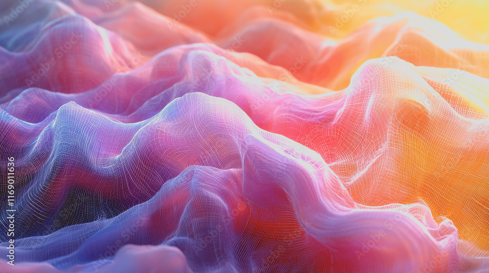 Poster vibrant colorful abstract background featuring bold hues and fluid shapes evoking energy and creativ