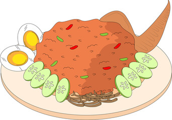 Fried Rice Illustration

