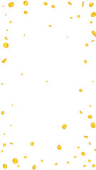 American dollar coins falling. Scattered gold USD