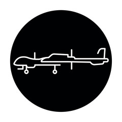 IAI Eitan (Israel) line color icon. Heavy reconnaissance drone.