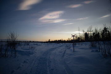 Polar stratospheric cloud, also known as nacreous clouds from nacre, or mother of pearl, due to its...