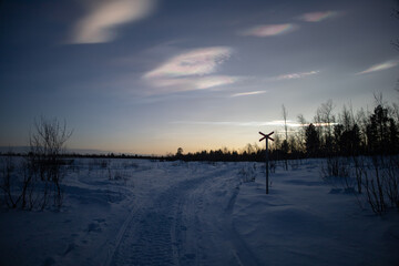Polar stratospheric cloud, also known as nacreous clouds from nacre, or mother of pearl, due to its...