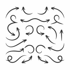 Minimal Monochrome Arrow Set.