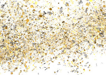 Gold Percentage Confetti Burst