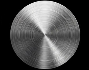 metallic brushed steel circle aluminum texture isolated