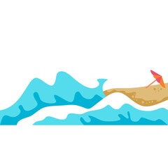 Summer wave seashore