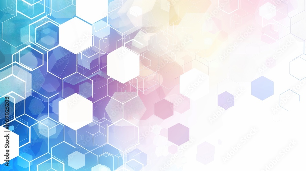 Poster hexagons pattern. geometric abstract background with simple hexagonal elements. medical, technology 
