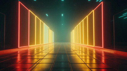 backround with neon lights