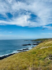 The coast of Melbourne Australia while driving along the great ocean road