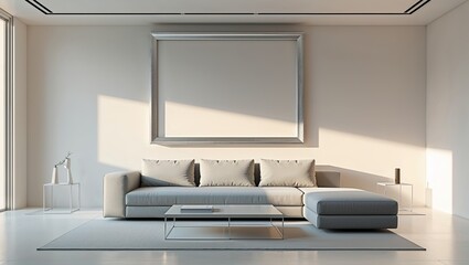 A Sleek, Minimalist Interior Space Featuring Clean Lines, Neutral Tones, and Modern Furnishings, Creating a Calm, Open Atmosphere Focused on Simplicity and Functionality