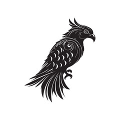 parrot parakeet animals swan birds tattoo icon silhouette vector art flat design outline illustrations