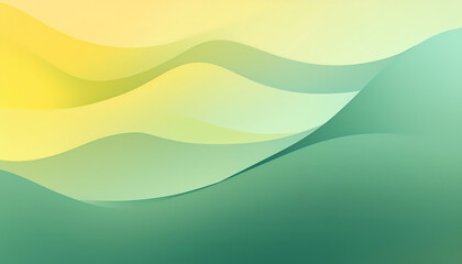 Obraz premium Abstract Green and Yellow Wave Background Smooth Gradient Design for Website Banner an