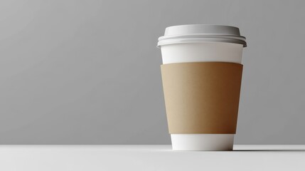 Paper coffee cup to go, take away mockup isolated on transparent background