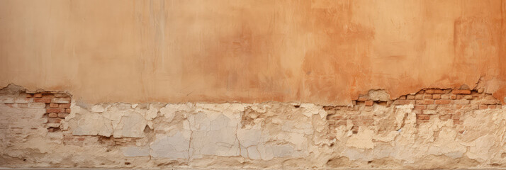 Panoramic Aged Wall Texture in Warm Tones