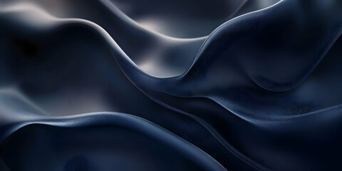Obraz premium Dark Blue 3D Abstract Wave Background
