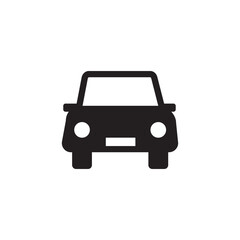 Car icon in flat style. Automobile car vector illustration on white isolated background.