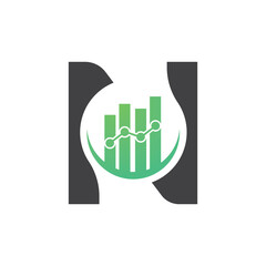 Letter N vector logo template, Colorful Letter N logo, Financial Company Logo, Financial Institute Advisors Logo Design Template Vector Icon