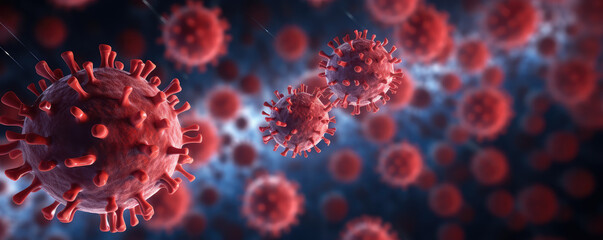 Viral Outbreak Microscopic Representation