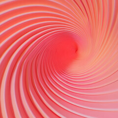 Swirling Pink and Red Lines Create a Vibrant Visual Journey Through a Spiral Tunnel of Color and Light