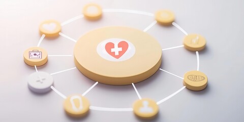 Illustration of health technology and connected services.