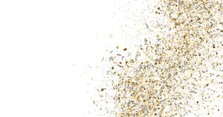 Gold and Silver Confetti Explosion
