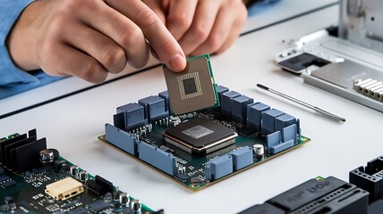 components mounted on a board