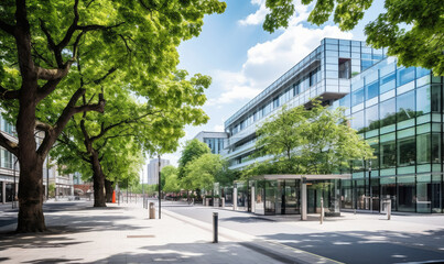 Eco-Friendly Office Architecture in Urban Setting