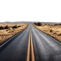 Asphalt road isolated on transparent background road png 