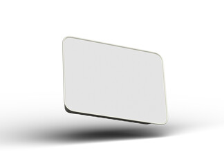3d rendered image of a big rectangular food foil tray isolated on a light background