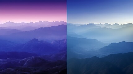 Majestic Mountain Ranges Under Twilight Skies