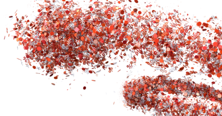 Red Percentage Confetti Explosion