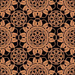 Pattern with crochet granny square wallpaper handmade decorative art design print