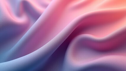 Silken Waves of Light, A Gradient Tapestry in Soft Pastel Hues, Displaying Fluid Movement and Textural Details of Fabric, from Blue to Coral