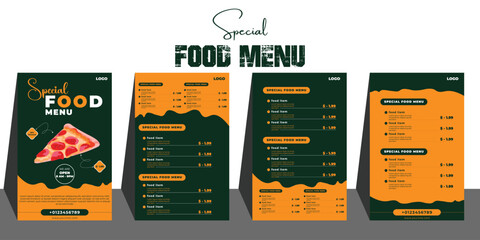 Restaurant Food menu Design vector editable Eps file