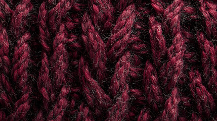 Rich Burgundy Wool Texture Surface Ideal for Winter Apparel