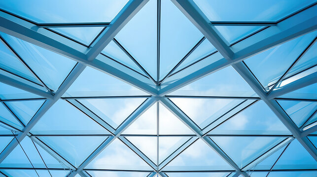 Contemporary Geometric Glass Ceiling Design - Powered by Adobe