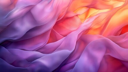 Fototapeta premium Abstract, Colorful Flowing Fabric Texture Background. Design with Soft, Warm and Cool Lighting