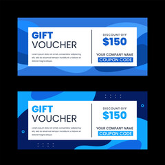 Colorful gift voucher horizontal banners