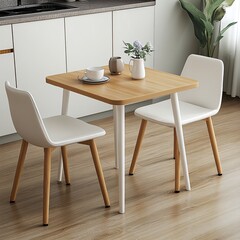 modern dining room with table