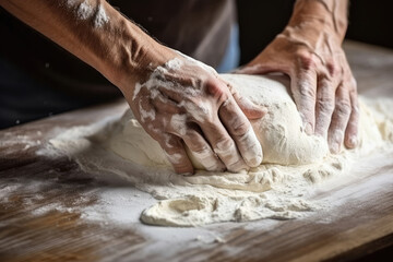 Master Baker Handcrafting Artisan Dough