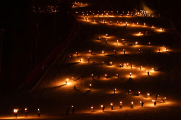 Monte Lussari Torchlight Parade