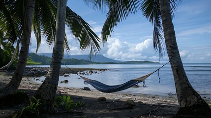 hammock tropical beach ocean