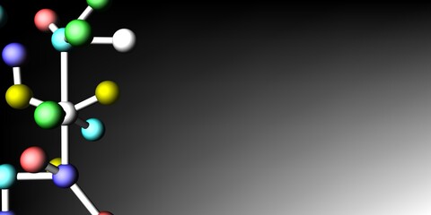 Abstract Molecular Structures on a Gradient Background