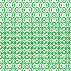 Islamic Seamless Pattern on Green Background