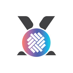 Letter X vector logo template, Colorful Letter X logo, Financial Company Logo, Financial Institute Advisors Logo Design Template Vector Icon