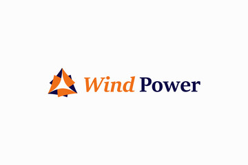 creative abstract wind power symbol logo design vector ideas. modern abstract triangle icon logo vector design template for wind energy, wind power, and renewable industry business