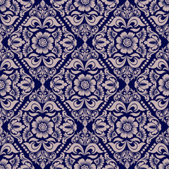 Seamless damask pattern with a classic floral design.African embroidery patterns, paisley, boho, floral ikat, ethnic floral designs, ikat sari, ikat patterns and ethnic patterns.