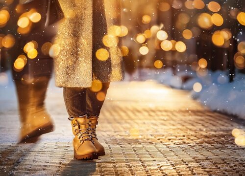 chaussures d'hiver pour une promenade
