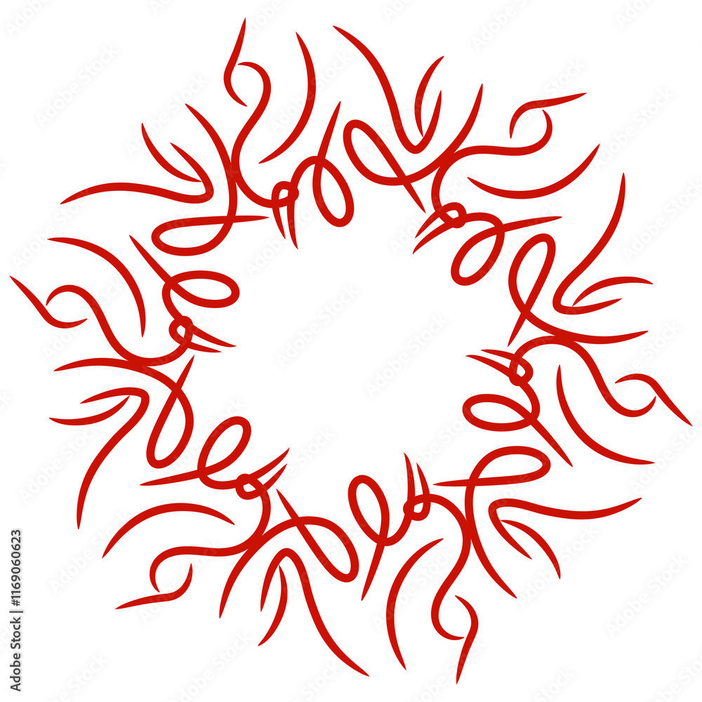 Poster red mandala art abstract design element transparent png file